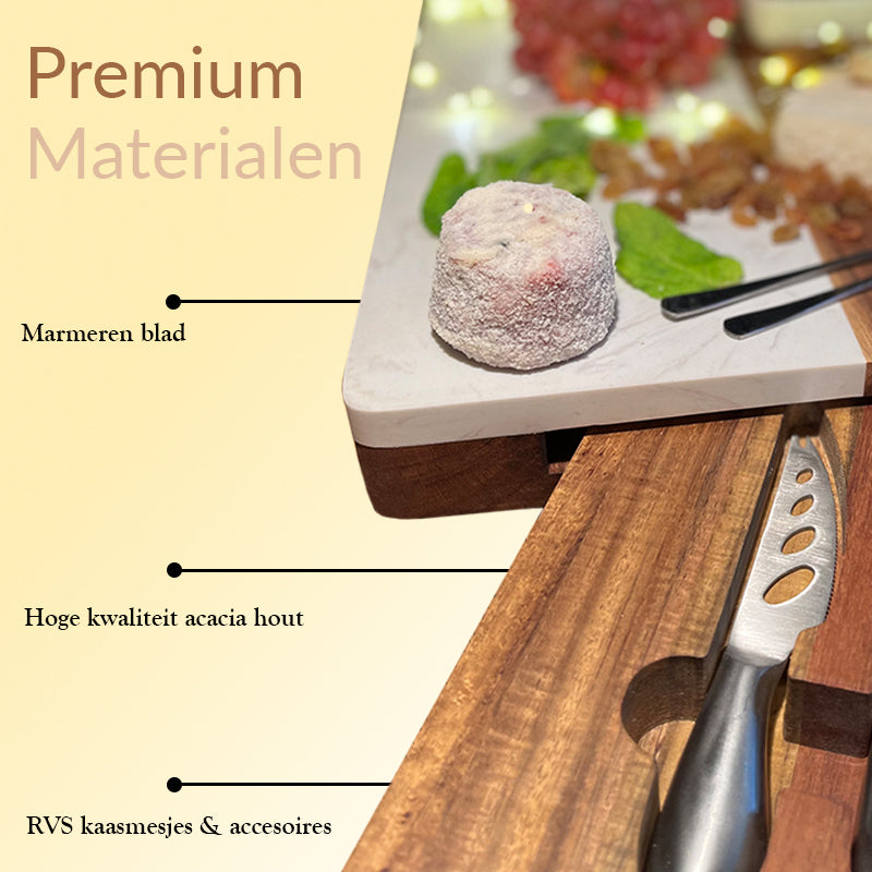 Luxe kaasplank met messen