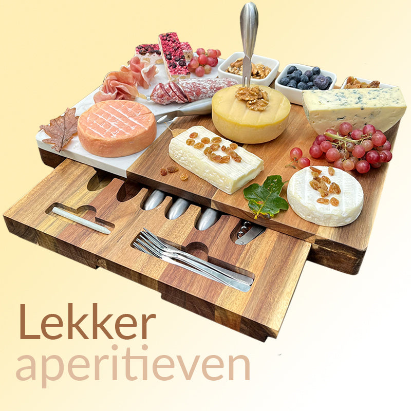 Luxe kaasplank met messen