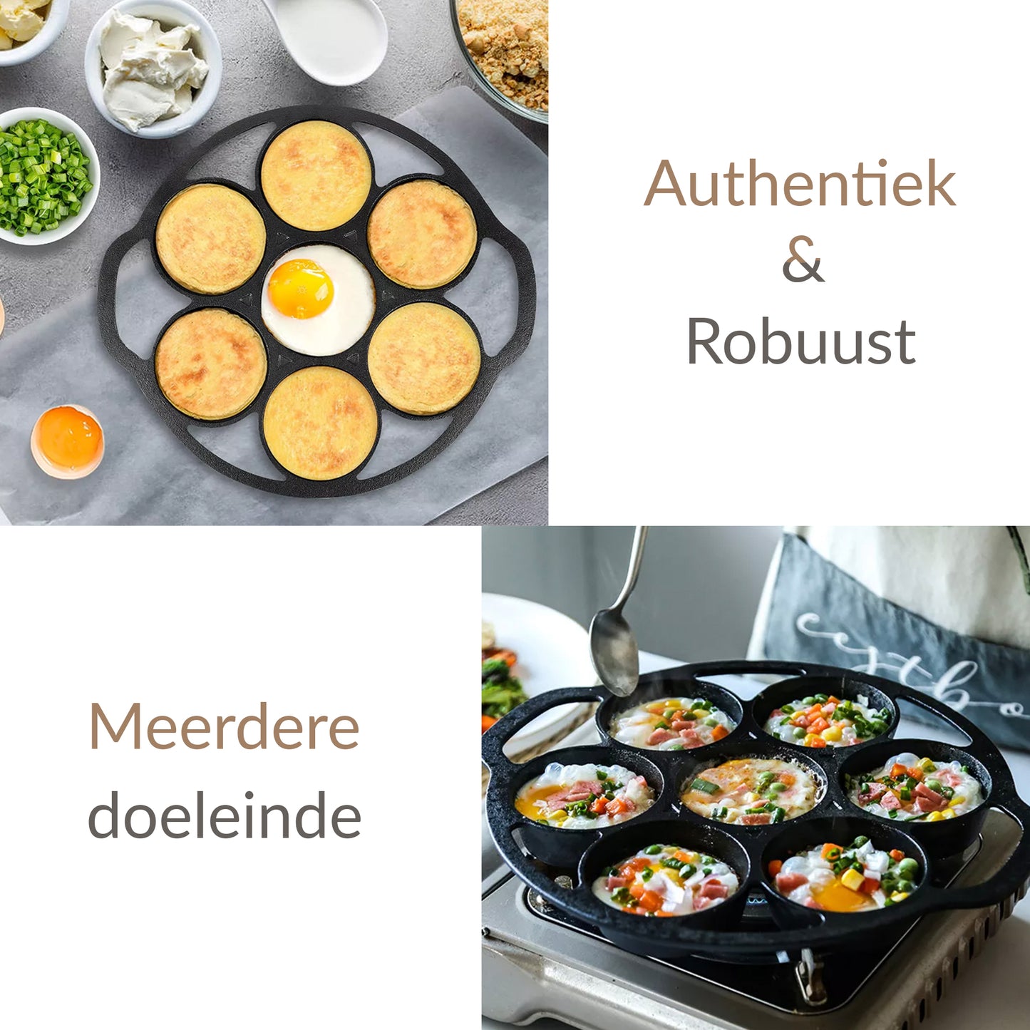 Gietijzeren muffin-cupcakes pan
