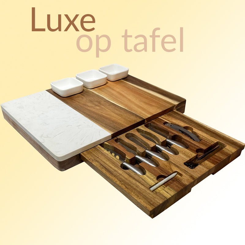 Luxe kaasplank met messen