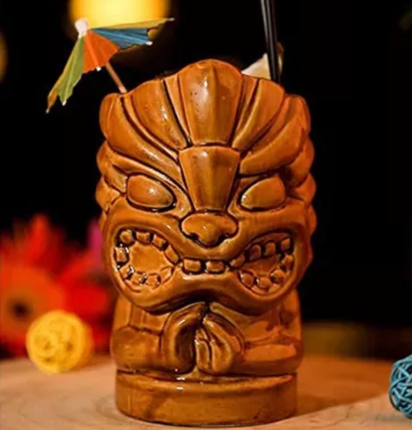 Tiki cocktail glazen in keramiek