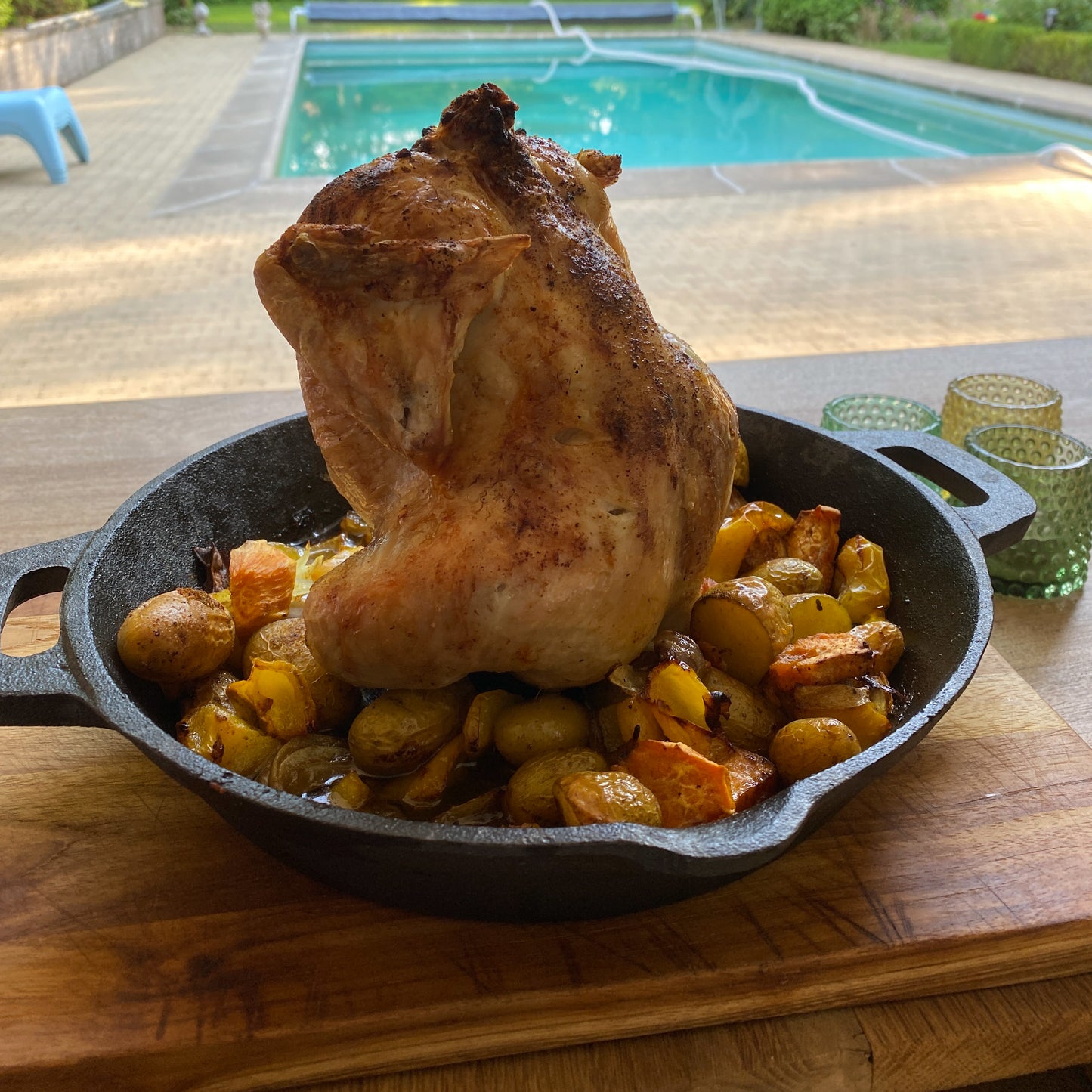 Gietijzeren braadschaal - Chicken Sitter