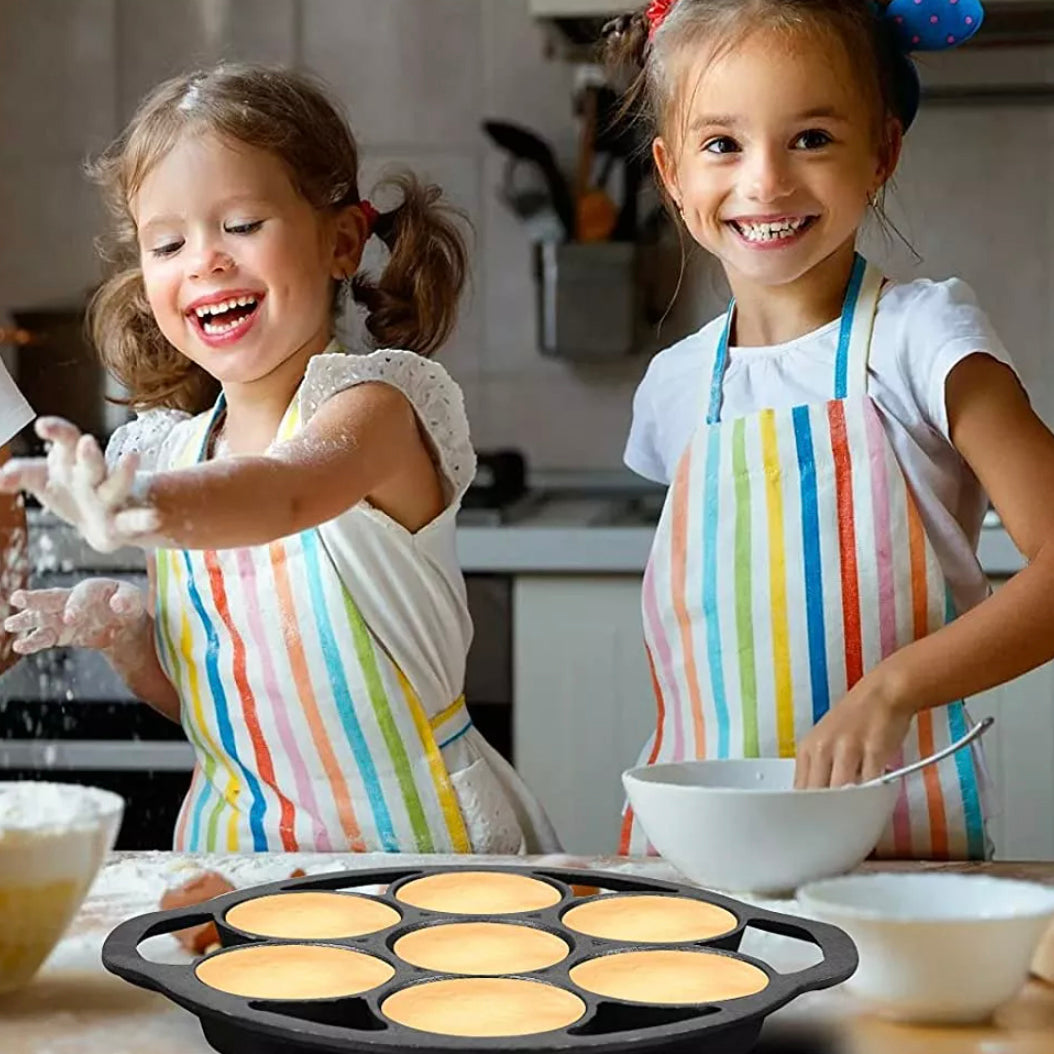 Gietijzeren muffin-cupcakes pan