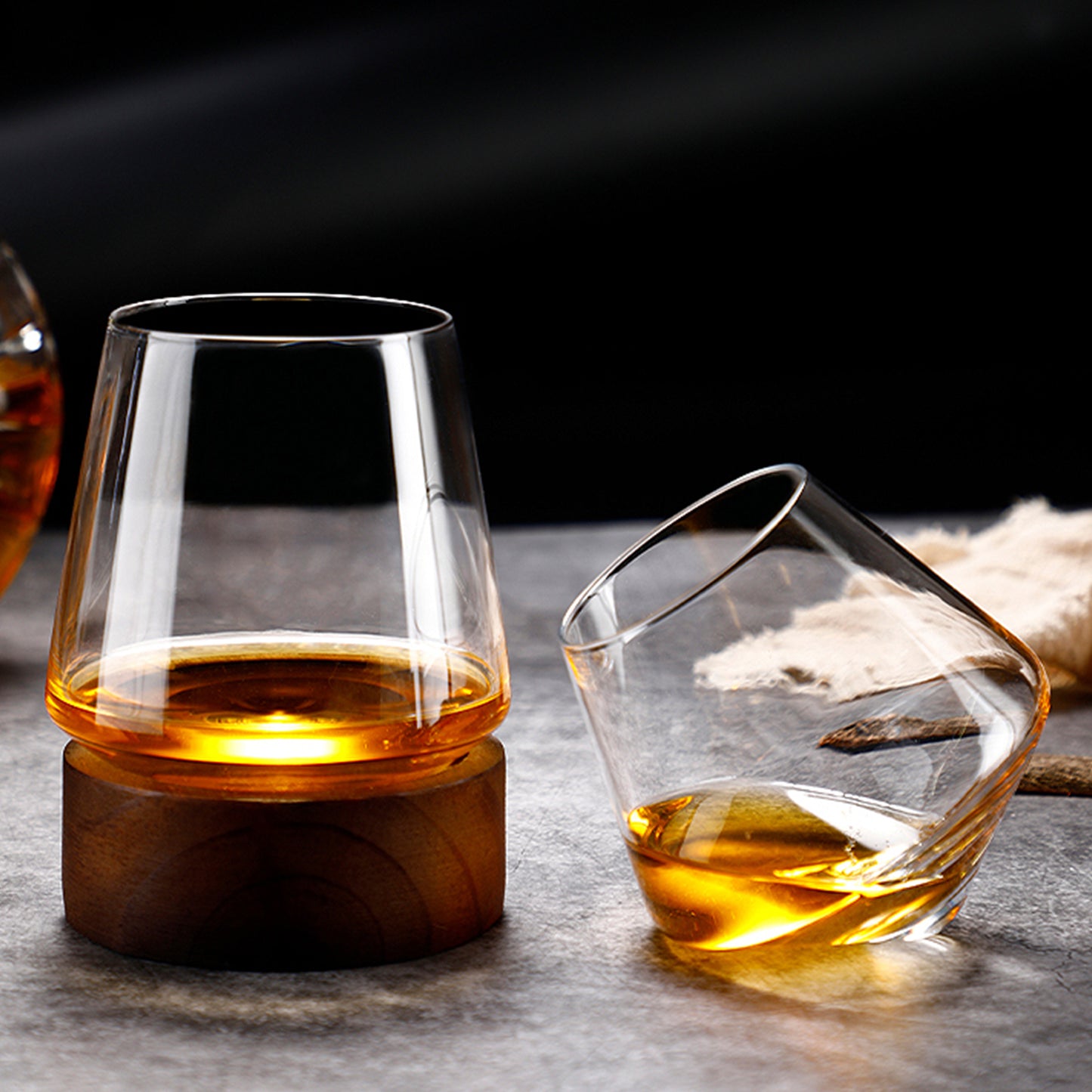 Whiskey glas met houder (2stuks)