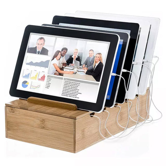 Kabel organiser bamboe - charging station