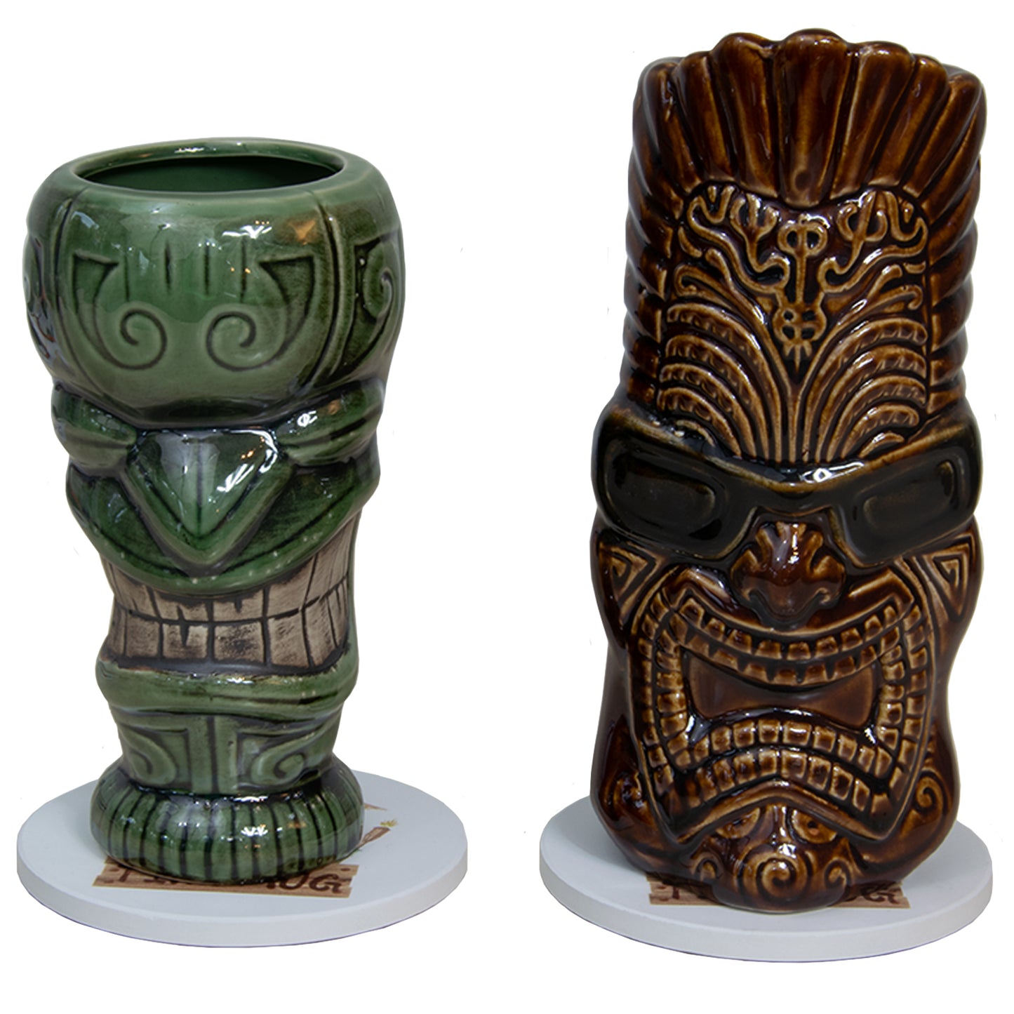 Tiki cocktail glazen in keramiek