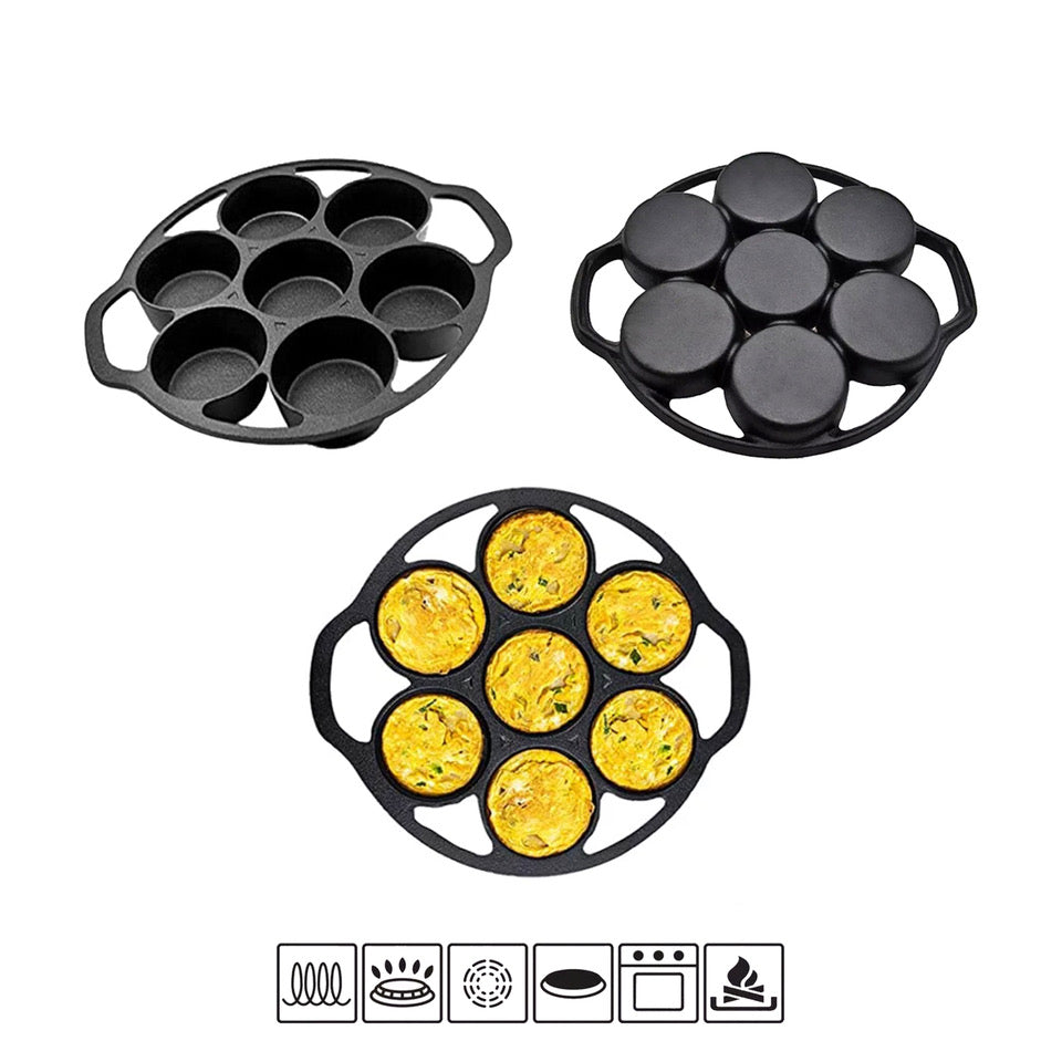 Gietijzeren muffin-cupcakes pan