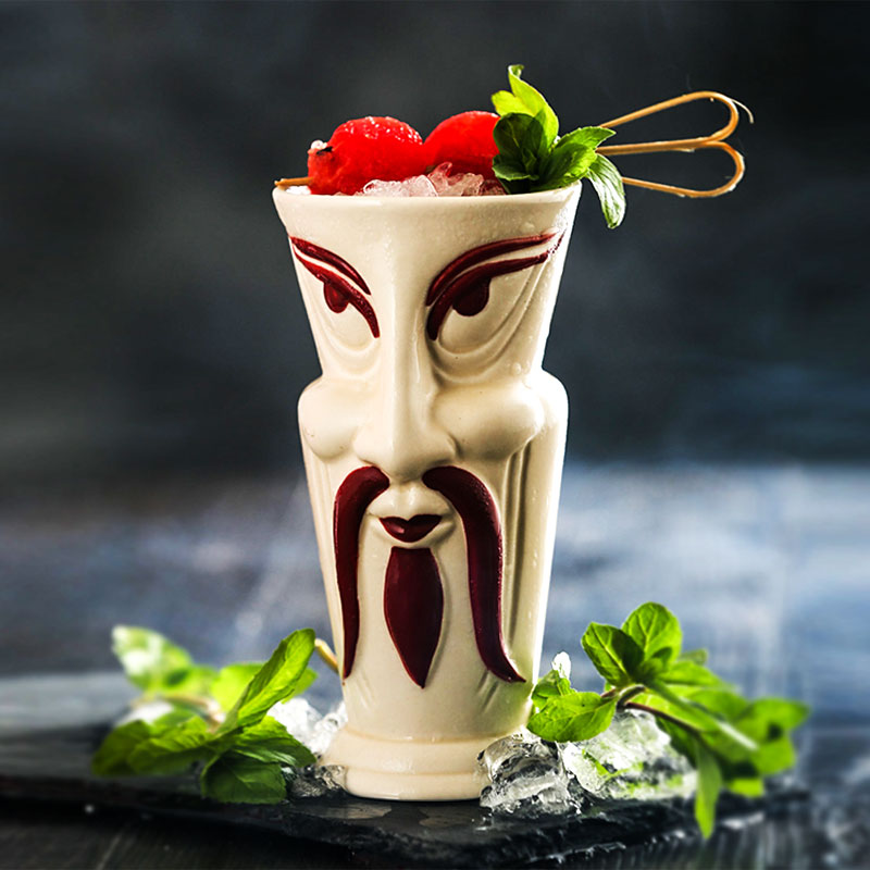 Tiki cocktail glazen in keramiek