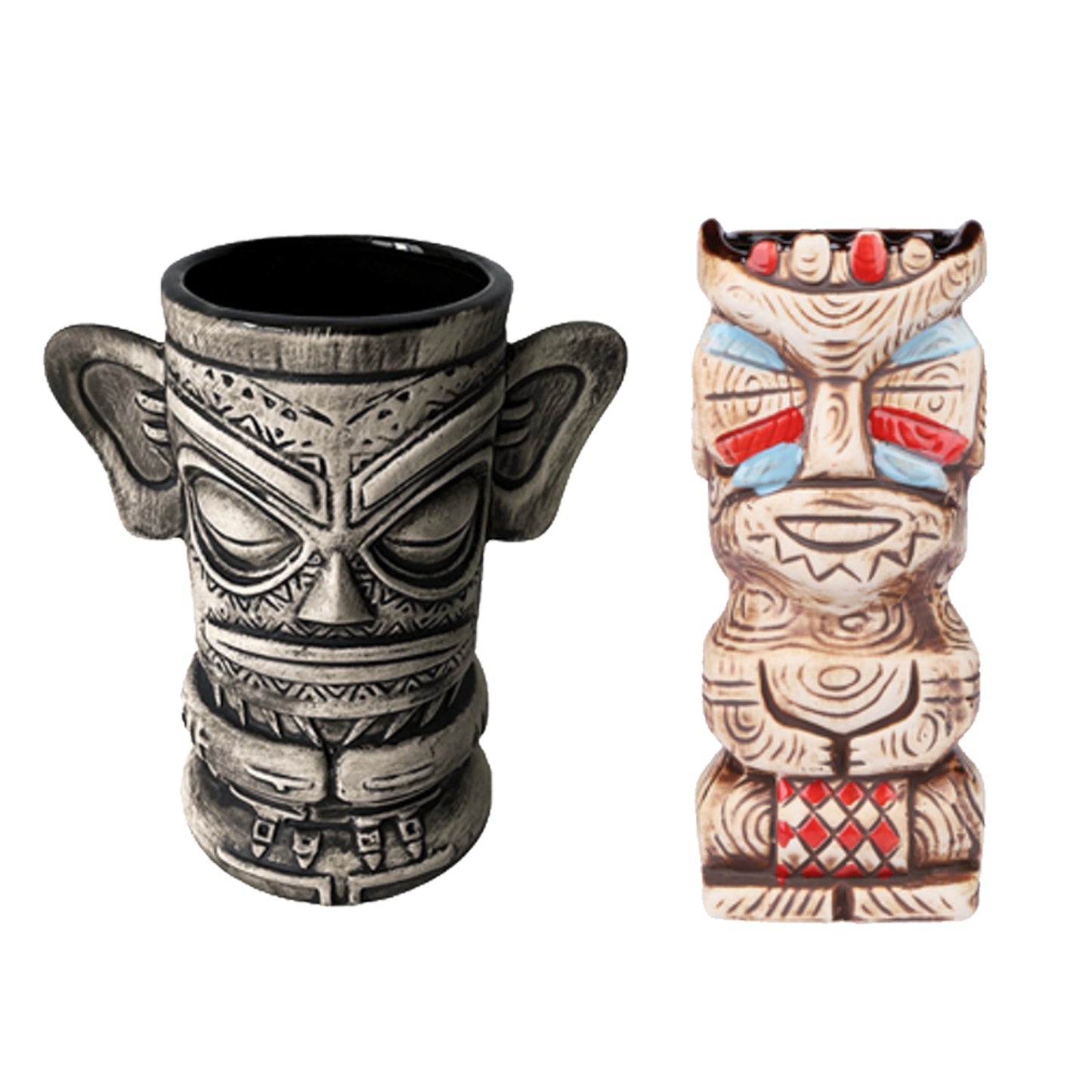 Tiki cocktail glazen in keramiek